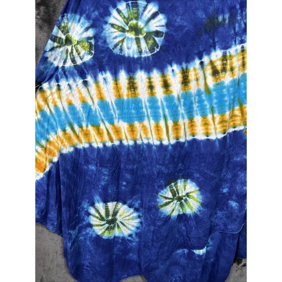 Indica Boutique Boho Tie Dye Dress Woman's Free Size Blue Festival - Picture 4 of 10